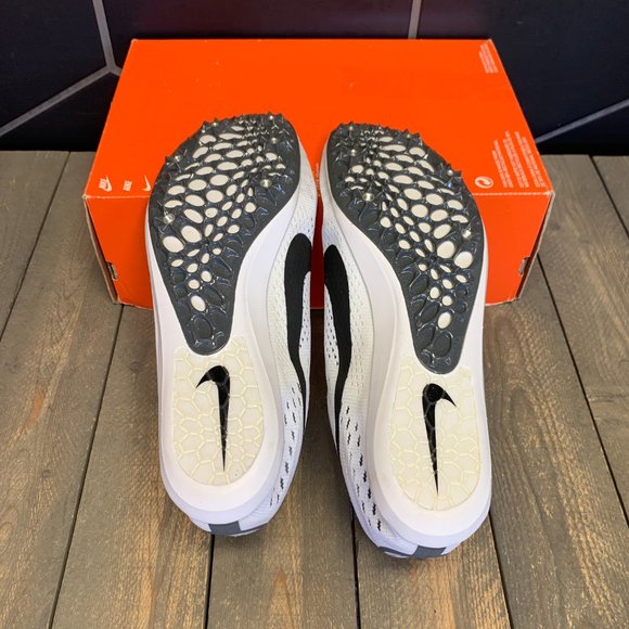 ~New W/ Missing Lid! Nike Zoom Victory 3 White Grey Track & Field Cleats Size 15 - Picture 5 of 6